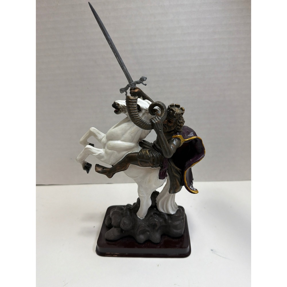 THE COMING KING Figurine w/ Horse-Sword-Horn Vintage by Max Greiner Jr for TBN